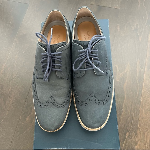 Cole Haan ZeroGrand Navy Oxford Wingtip (with box) - Picture 4 of 7